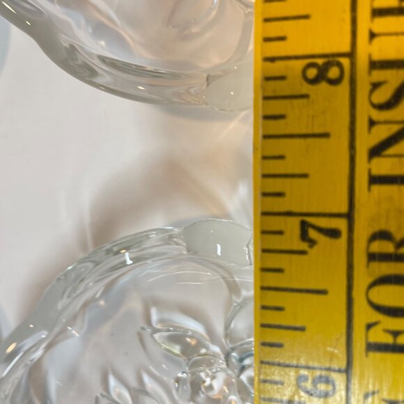 Vintage Clear Glass Floral Dessert Bowls Set Of 4 With Embossed Rose Design 7" - Picture 8 of 8